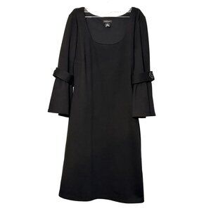 Spense Women's Black Bell Sleeve Dress Career Halloween Goth Size 10